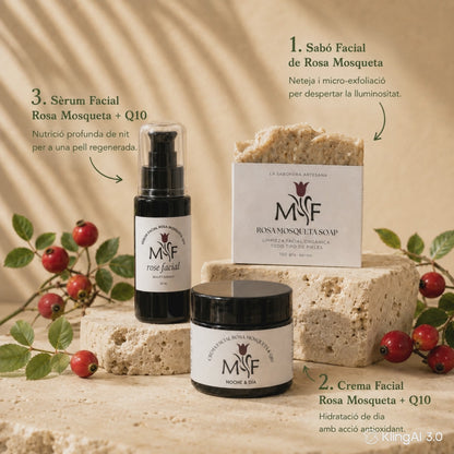 Ritual Facial Deluxe | Rosa Mosqueta & Q10 (Pack 3 passos)